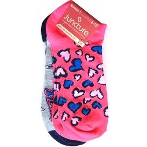 2pk: Hearts + Cheetah Socks